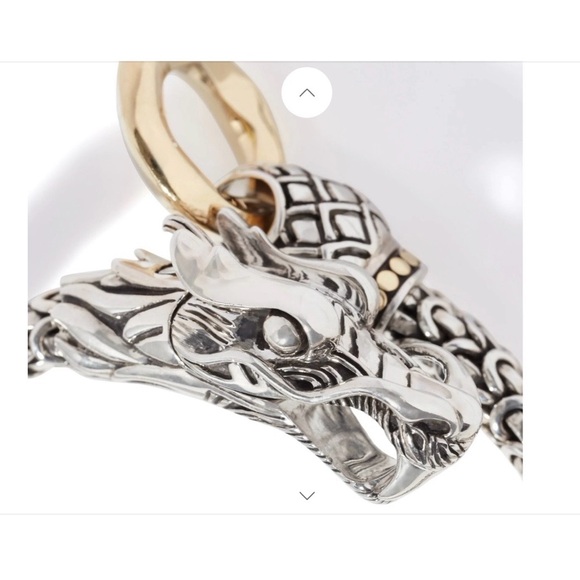 John Hardy dragon naga bracelet 18k gold & sterling silver authentic - Picture 10 of 11